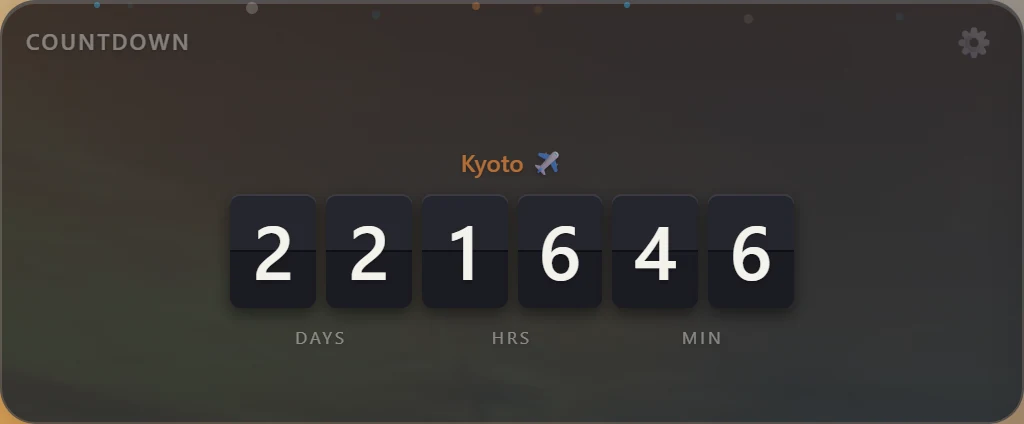 The Countdown card in Portara